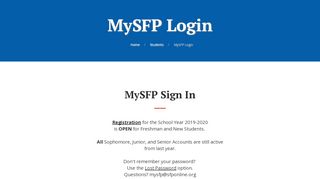 
                            5. MySFP Login - St. Francis Prep