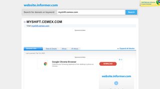 
                            6. myshift.cemex.com at Website Informer. Visit Myshift Cemex.