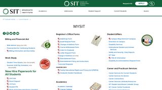 
                            7. MySIT | SIT Graduate Institute - School for International Training