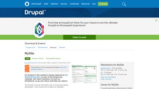 
                            11. MySite | Drupal.org