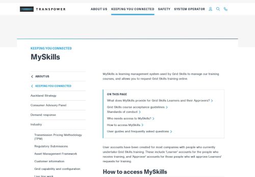 
                            4. MySkills | Transpower