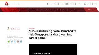 
                            5. MySkillsFuture.sg portal launched to help Singaporeans chart learning ...