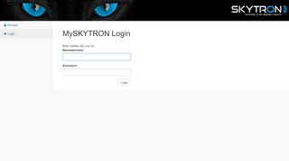 
                            2. MySKYTRON Kundenportal - Login