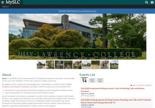 
                            2. MySLC - Sarah Lawrence College