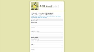 
                            7. MySMS Account Registration