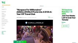 
                            9. “Myspace For Millionaires” ASMALLWORLD Pivots Into A  ...