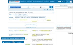 
                            7. MySpace login page - Deutsch Übersetzung - Englisch Beispiele ...