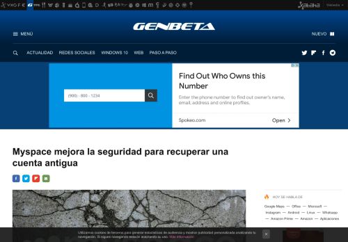 
                            11. Myspace mejora la seguridad para recuperar una cuenta antigua