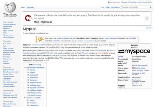 
                            5. Myspace – Wikipédia, a enciclopédia livre