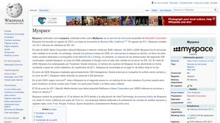 
                            4. Myspace - Wikipedia, la enciclopedia libre