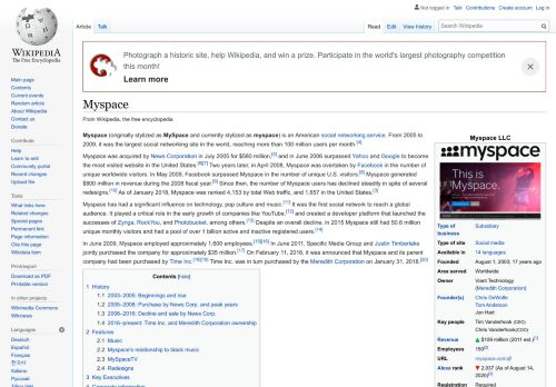 
                            9. Myspace - Wikipedia