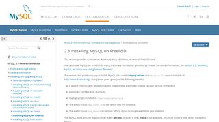 
                            11. MySQL 8.0 Reference Manual :: 2.8 Installing MySQL on FreeBSD