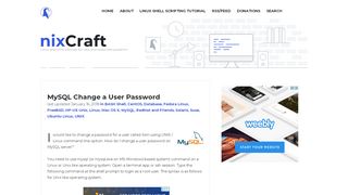 
                            6. MySQL Change a User Password - nixCraft