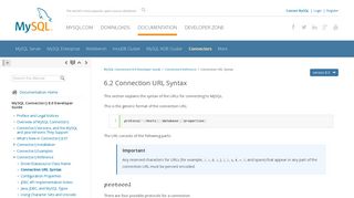 
                            12. MySQL Connector/J 8.0 Developer Guide :: 6.2 Connection URL Syntax