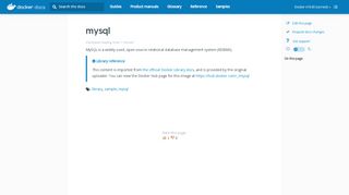 
                            2. mysql | Docker Documentation