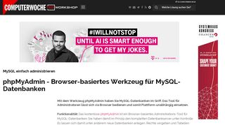 
                            4. MySQL einfach administrieren: phpMyAdmin - Browser-basiertes ...