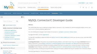 
                            5. MySQL :: MySQL Connector/C Developer Guide