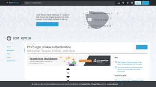
                            5. mysql - PHP login cookie authentication - Code Review Stack Exchange