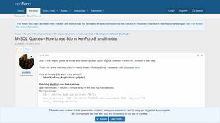 
                            2. MySQL Queries - How to use $db in XenForo & small notes | XenForo ...