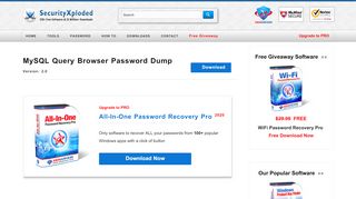 
                            5. MySQL Query Browser Password Dump : Free Command-line Tool ...