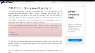 
                            8. mysql_query PHP MYSQL functions on query tutorial - Plus2net