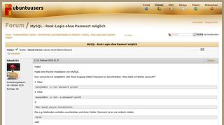 
                            12. MySQL - Root-Login ohne Passwort möglich › Serverdienste und ...