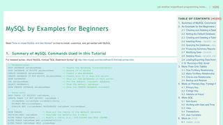 
                            7. MySQL Tutorial - MySQL By Examples for Beginners