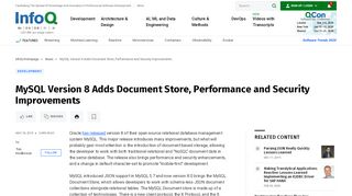 
                            12. MySQL Version 8 Adds Document Store, Performance and Security ...