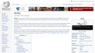 
                            7. MySQL - Wikipedia