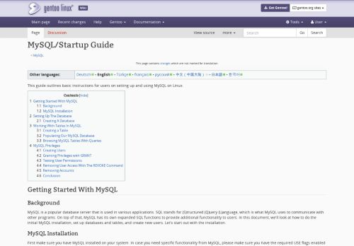 
                            13. MySQL/Startup Guide - Gentoo Wiki