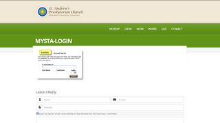 
                            10. mysta-login - St. Andrew's Presbyterian Church