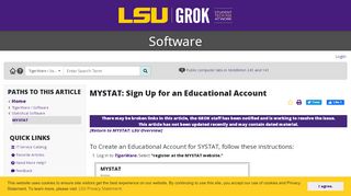 
                            4. MYSTAT: Sign Up for an Educational Account - GROK Knowledge Base