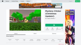 
                            6. Mystery Clicker (Christmas Update!) - Roblox