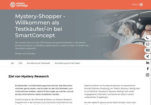 
                            3. Mystery Shopper und Testkäufer werden - Smart Concept AG