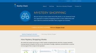 
                            11. Mystery Shopping - Reality Check Mystery Shoppers