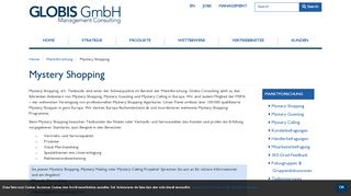 
                            11. Mystery Shopping & Testkäufe europaweit - Globis Consulting