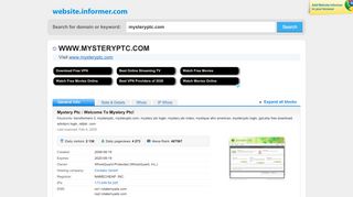 
                            5. mysteryptc.com at WI. Mystery Ptc : Welcome To Mystery Ptc!