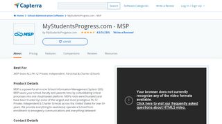 
                            8. MyStudentsProgress.com - MSP Reviews and Pricing - 2019 - Capterra