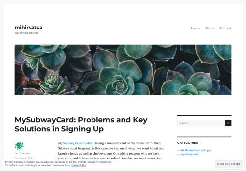 
                            9. MySubwayCard: Problems and Key Solutions in Signing Up – mihirvatsa