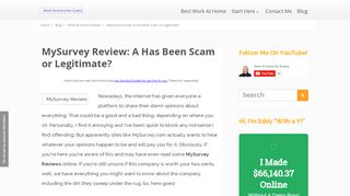 
                            13. MySurvey Review: A Has Been Scam or Legitimate?