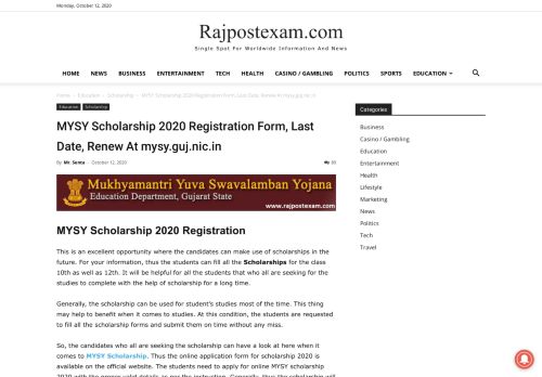 
                            3. MYSY Scholarship 2018 Registration Form, Date And Notification At ...