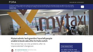 
                            5. Mytaxi admits 'tech gremlins' have left people unable to book cabs ...