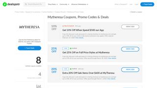 
                            5. MyTheresa promo codes - Dealspotr