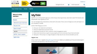 
                            2. MyTHH - Tower Hamlets Homes