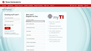 
                            1. myTI account; myTI login; personal TI account | TI ... - Texas Instruments