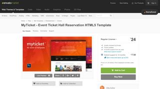 
                            5. MyTicket - Event Ticket Hall Reservation HTML5 Template by kenzap ...