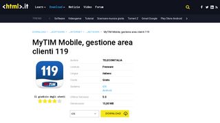 
                            7. MyTIM Mobile, gestione area clienti 119 - HTML.it – Download