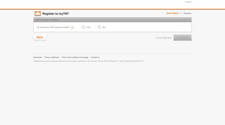 
                            3. myTNT – Registration - Account Number