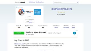 
                            5. Mytrials.bms.com website. My Trials at BMS.