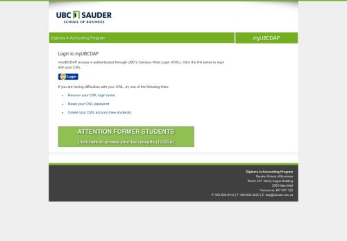 
                            11. myUBCDAP Login